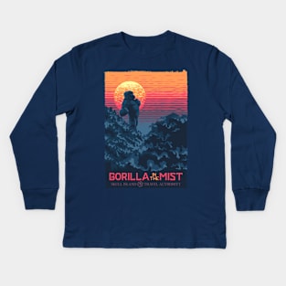 Gorilla in the Mist Kids Long Sleeve T-Shirt